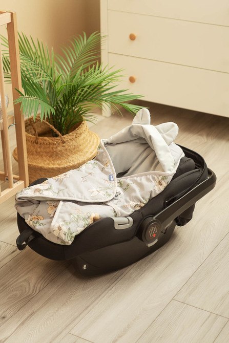 OTULACZ DO FOTELIKA VELVET LILIA SZARY