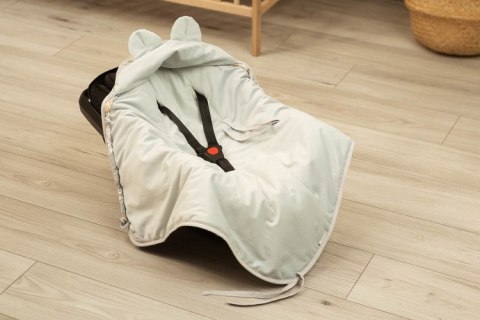 OTULACZ DO FOTELIKA VELVET LILIA SZARY