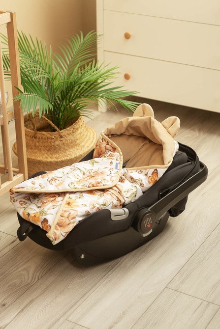 OTULACZ DO FOTELIKA VELVET SKWER BEŻOWY