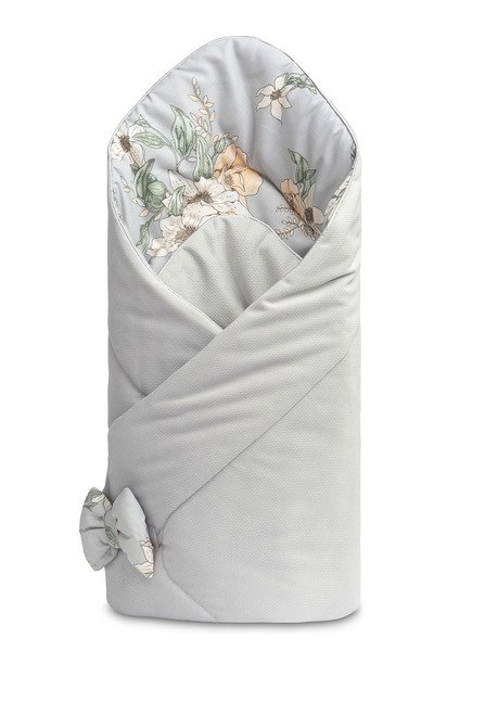 ROŻEK VELVET LILIA SZARY 75x75                                           