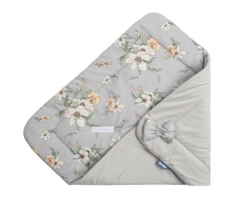 ROŻEK VELVET LILIA SZARY 75x75                                           