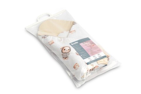 ROŻEK MUŚLINOWY KRÓLICZKI BEŻOWY 75x75