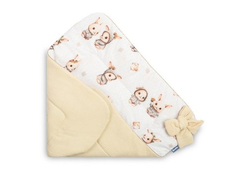 ROŻEK MUŚLINOWY KRÓLICZKI BEŻOWY 75x75