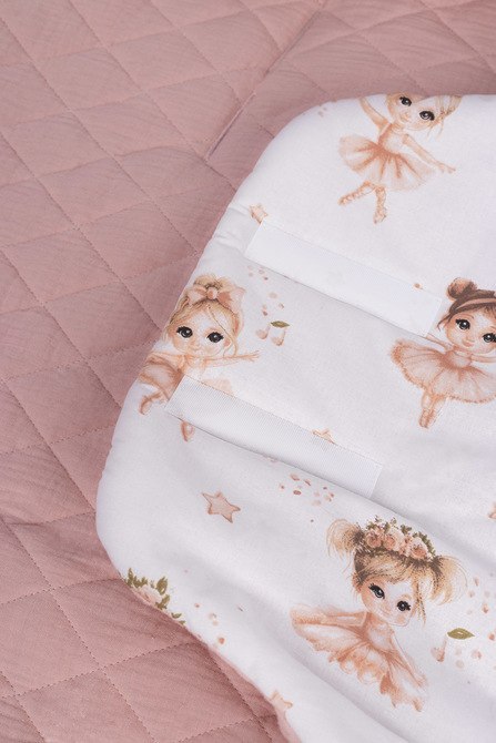 OTULACZ DO FOTELIKA MUŚLIN BALETNICE RÓŻOWY