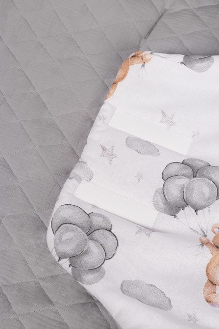 OTULACZ DO FOTELIKA MUŚLIN TEDDY SZARY