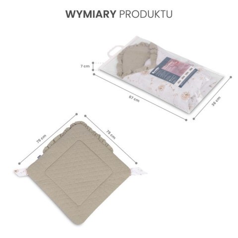 ROŻEK MUŚLINOWY BALETNICE RÓŻOWE 75x75