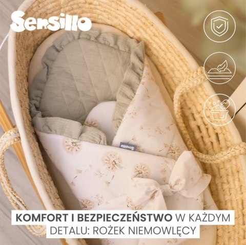 ROŻEK MUŚLINOWY GAŁĄZKA ZIELONY 75x75