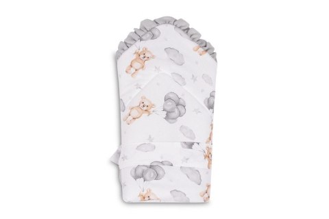 ROŻEK MUŚLINOWY TEDDY SZARY 75x75