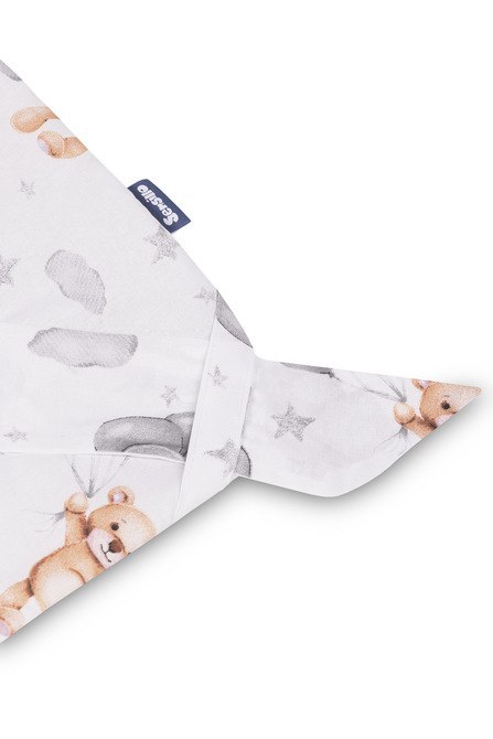 ROŻEK MUŚLINOWY TEDDY SZARY 75x75