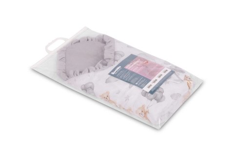 ROŻEK MUŚLINOWY TEDDY SZARY 75x75