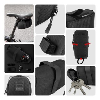 Wozinsky mała torba rowerowa pod siodełko 0,6 l czarny (WBB8BK black)