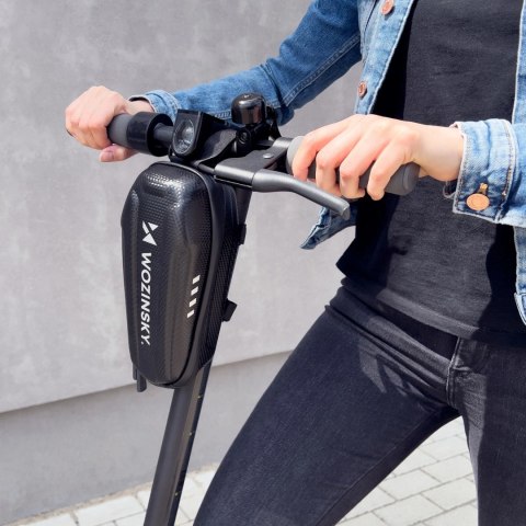 Wozinsky wodoodporna torba na kierownicę hulajnogi torba na hulajnogę 2 l czarna (WSB3BK)