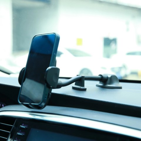 Joyroom samochodowy uchwyt na telefon z elastycznym ramieniem na deskę rozdzielczą szybę czarny (JR-ZS259)