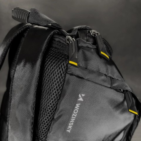 Wozinsky torba sportowa podróżna plecak bagaż podręczny torba 40x20x25 cm do samolotu czarny (WSB-B01)