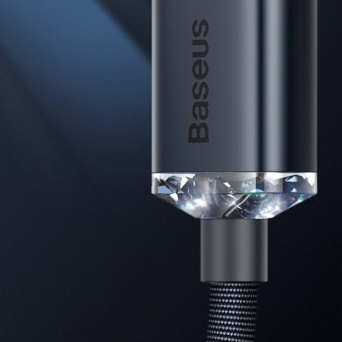 Baseus Crystal Shine Series kabel USB do szybkiego ładowania i transferu danych USB Typ A - Lightning 2,4A 1,2m czarny