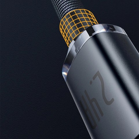 Baseus Crystal Shine Series kabel przewód USB do szybkiego ładowania i transferu danych USB Typ A - Lightning 2,4A 2m fioletowy