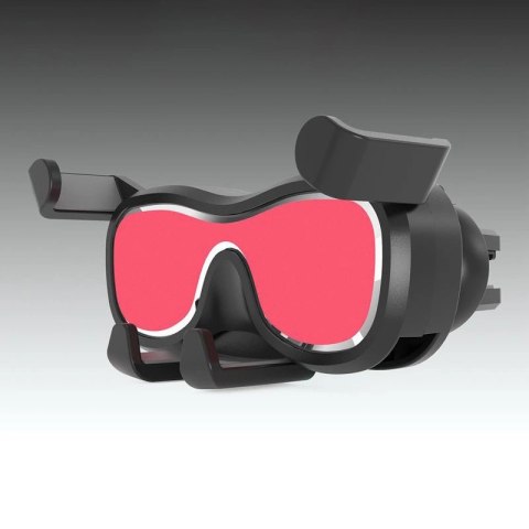 Grawitacyjny uchwyt samochodowy do smartfona na kratkę nawiewu z odświeżaczem czarny (YC06)