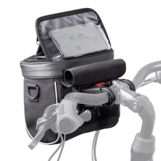 Wozinsky torba rowerowa na kierownicę torba rowerowa na ramię czarna (WBHBB-01)