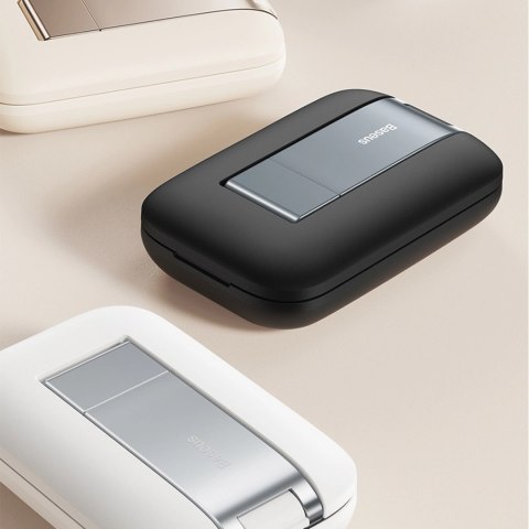 Regulowany stojak na telefon z lusterkiem Baseus Seashell Series - beżowy