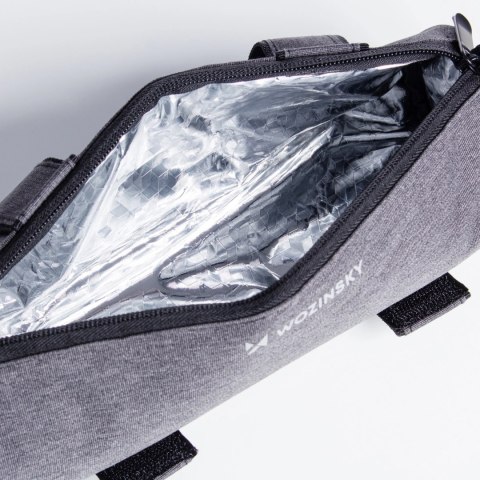 Torba rowerowa Wozinsky WBB37GRB z izolacją termiczną 0.7L - szara