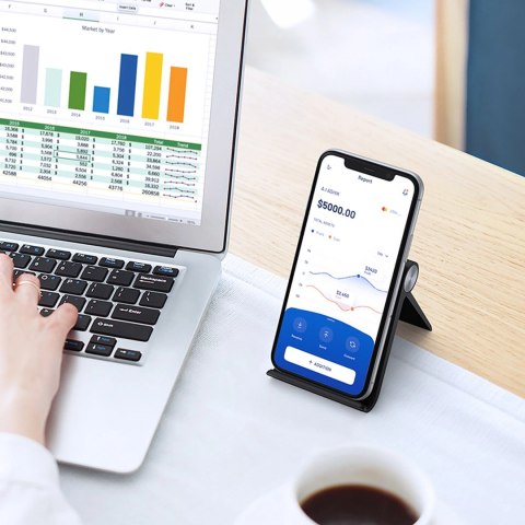 Podstawka Ugreen LP106 50747 95 x 85 mm biurkowa na telefon 4-7.9" - czarna