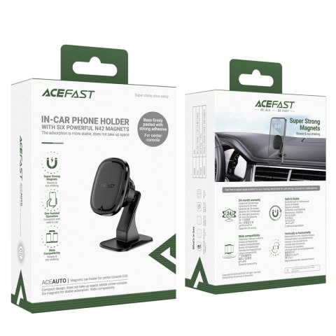 Uchwyt magnetyczny Acefast D35 na deskę rozdzielczą - czarny