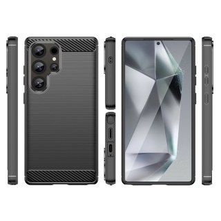 Etui silikonowe Carbon Case do Samsung Galaxy S25 Ultra - czarne