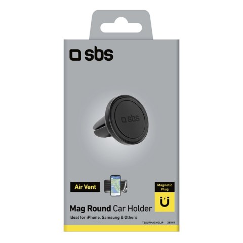 Uchwyt na smartfona SBS TESUPMAGMCLIP magnetyczny, na kratkę nawiewu - czarny