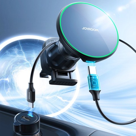Uchwyt Joyroom JR-ZS412 z ładowarką Qi2 15W, samochodowy, na kratkę nawiewu - czarny
