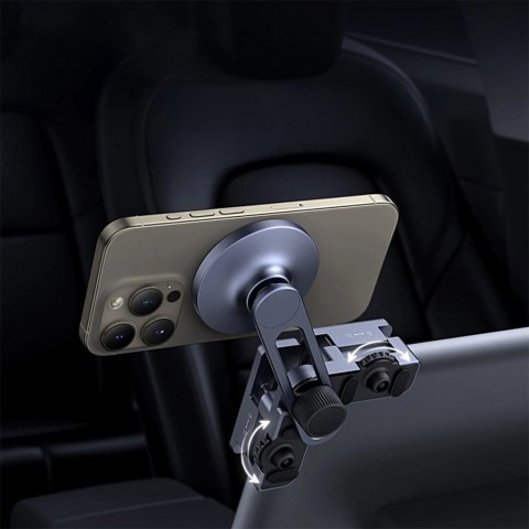 Uchwyt magnetyczny Baseus MaxView montowany na wyświetlaczu samochodowym - szary