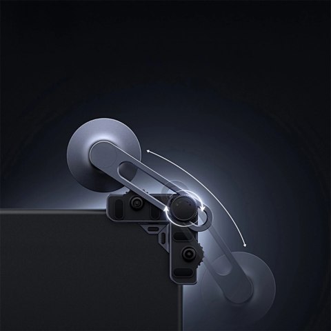 Uchwyt magnetyczny Baseus MaxView montowany na wyświetlaczu samochodowym - szary