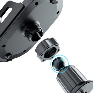 Uchwyt na smartfona Dudao F2+ na kratkę nawiewu, zaciskowy - czarny