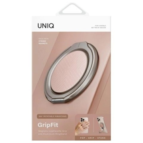 Uchwyt z podstawką UNIQ Gripfit 360 Magnetic Mount&Kickstand MagSafe - rózowy