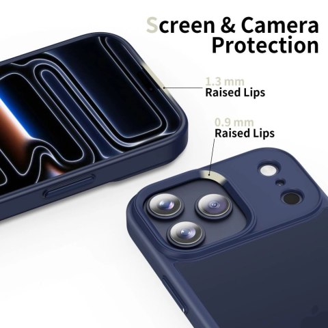 Etui Tech-Protect MagMat na iPhone 17 Pro Max - granatowy mat
