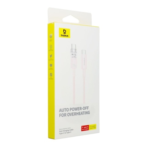 BASEUS kabel Typ C do Typ C PD 6A 100W Explorer P10319703411-01 / CB000043 2 m różowy