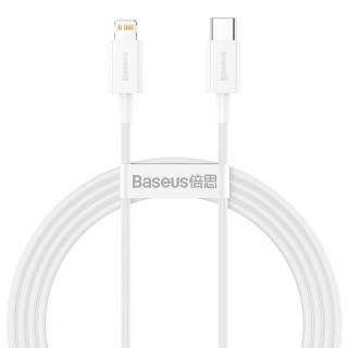 Baseus kabel Superior PD USB-C - Lightning 1,5 m biały 20W