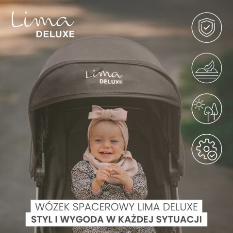 WÓZEK SPACEROWY LIMA DELUXE BLACK