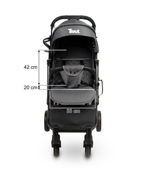 WÓZEK SPACEROWY TRAIL GRAPHITE