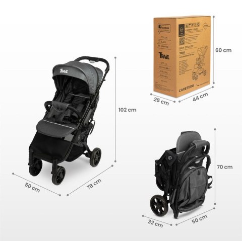 WÓZEK SPACEROWY TRAIL GRAPHITE